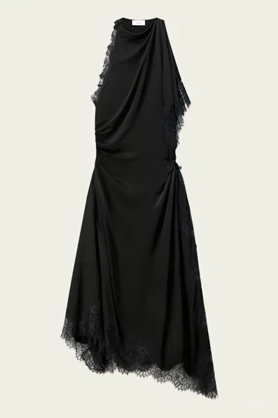 A.l.c Miriam Satin And Lace Maxi Dress In Black
