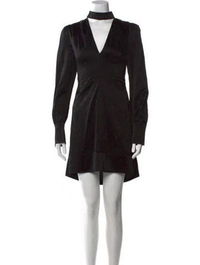 Pre-owned A.l.c Mock Neck Knee-length Dress In Black