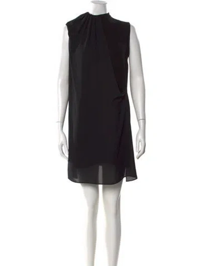 Pre-owned A.l.c Mock Neck Knee-length Dress In Black