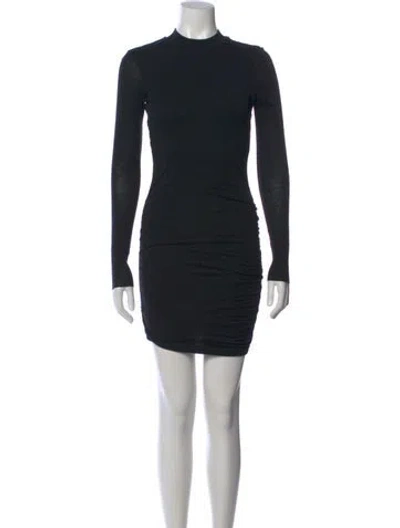 Pre-owned A.l.c Mock Neck Knee-length Dress In Blue