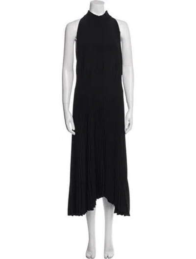 Pre-owned A.l.c Mock Neck Long Dress In Black