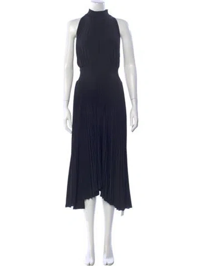 Pre-owned A.l.c Mock Neck Long Dress In Black