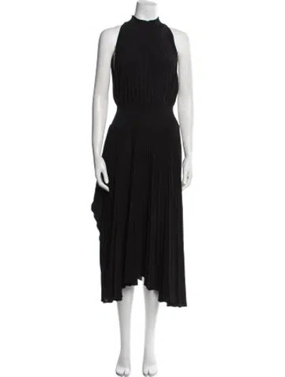 Pre-owned A.l.c Mock Neck Long Dress In Black