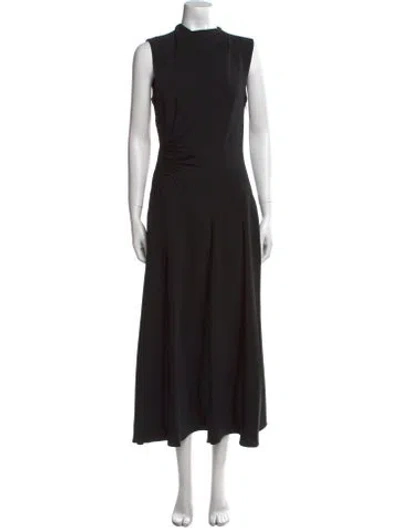 Pre-owned A.l.c Mock Neck Long Dress In Black
