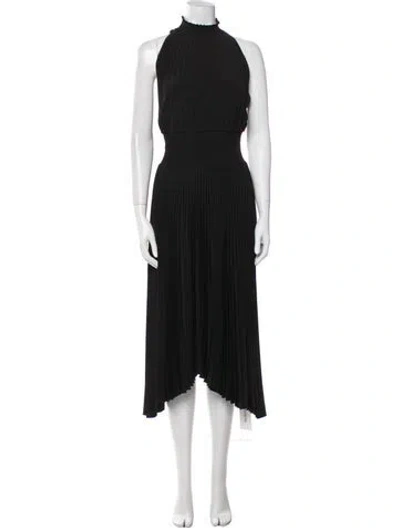Pre-owned A.l.c Mock Neck Long Dress In Black