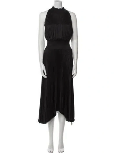 Pre-owned A.l.c Mock Neck Long Dress In Black