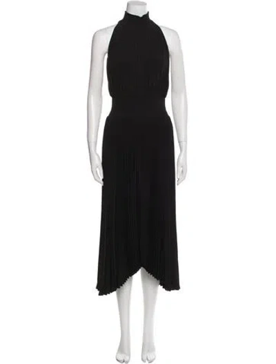 Pre-owned A.l.c Mock Neck Long Dress In Black
