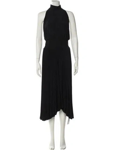 Pre-owned A.l.c Mock Neck Long Dress In Black