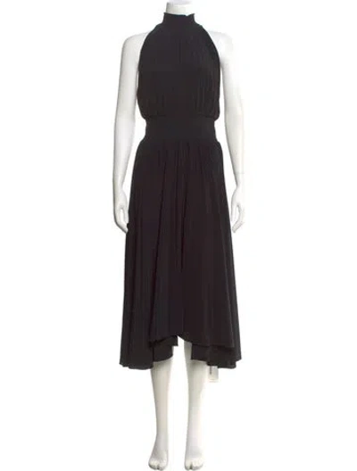 Pre-owned A.l.c Mock Neck Long Dress In Black