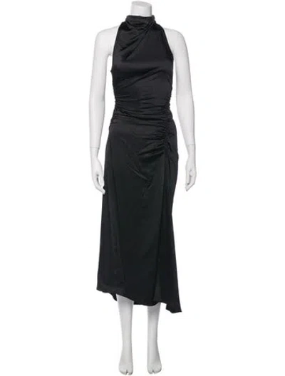 Pre-owned A.l.c Mock Neck Long Dress In Black