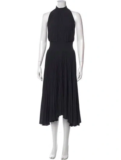 Pre-owned A.l.c Mock Neck Long Dress In Black