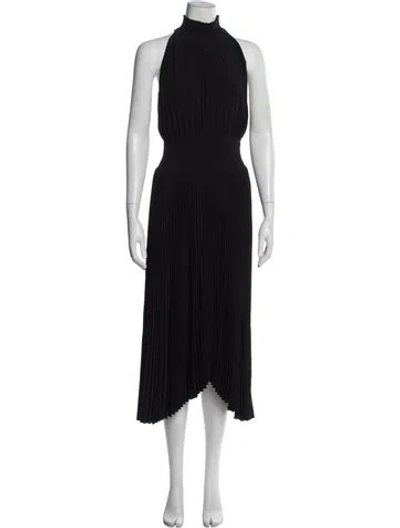 Pre-owned A.l.c Mock Neck Long Dress In Black