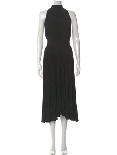 Pre-owned A.l.c Mock Neck Long Dress In Black