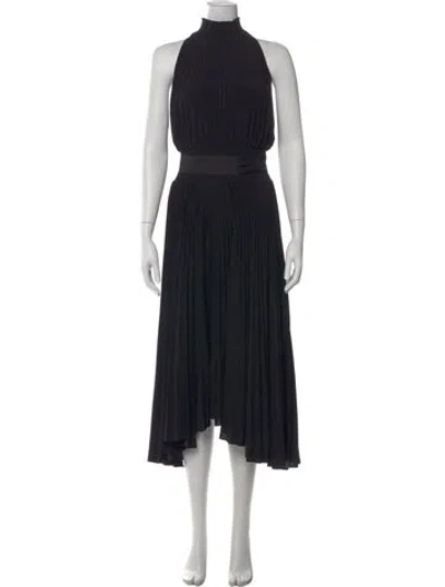 Pre-owned A.l.c Mock Neck Long Dress In Black