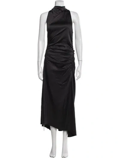 Pre-owned A.l.c Mock Neck Long Dress In Black