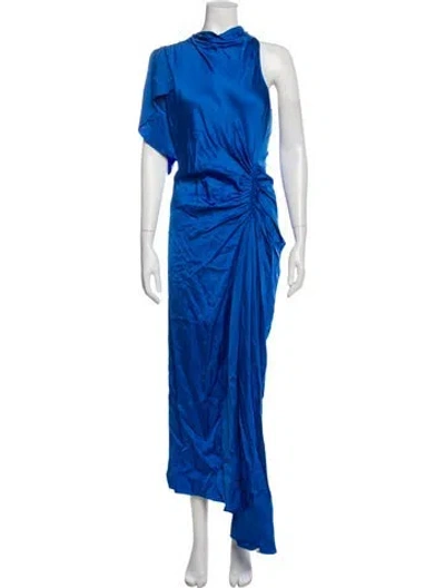 Pre-owned A.l.c Mock Neck Long Dress In Blue