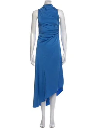 Pre-owned A.l.c Mock Neck Long Dress In Blue