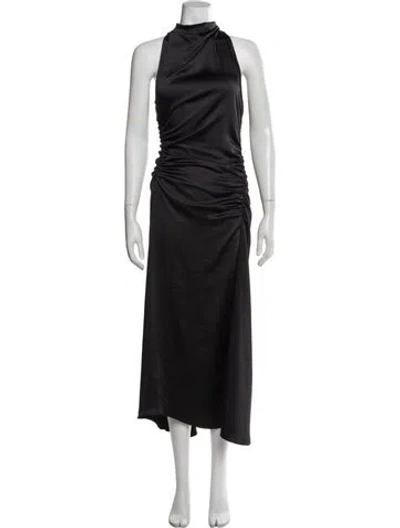 Pre-owned A.l.c Mock Neck Long Dress In Blue