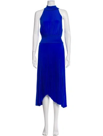 Pre-owned A.l.c Mock Neck Long Dress In Blue