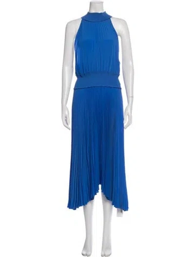 Pre-owned A.l.c Mock Neck Long Dress In Blue