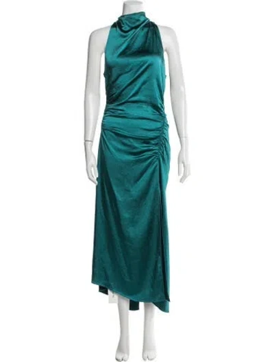 Pre-owned A.l.c Mock Neck Long Dress In Blue