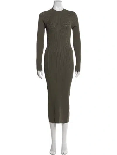 Pre-owned A.l.c Mock Neck Long Dress In Gray