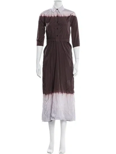 Pre-owned A.l.c Mock Neck Long Dress In Multi