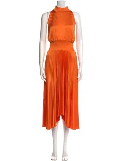Pre-owned A.l.c Mock Neck Long Dress In Orange