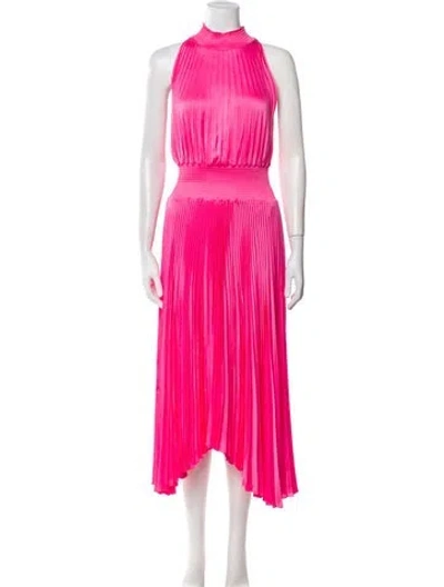 Pre-owned A.l.c Mock Neck Long Dress In Pink