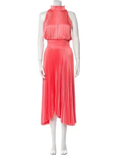 Pre-owned A.l.c Mock Neck Long Dress In Pink