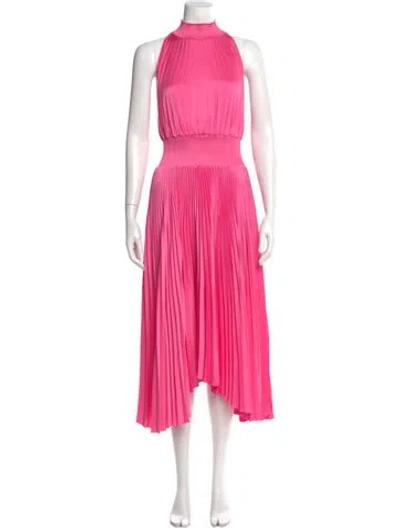 Pre-owned A.l.c Mock Neck Long Dress In Pink
