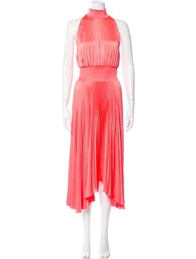 Pre-owned A.l.c Mock Neck Long Dress In Pink