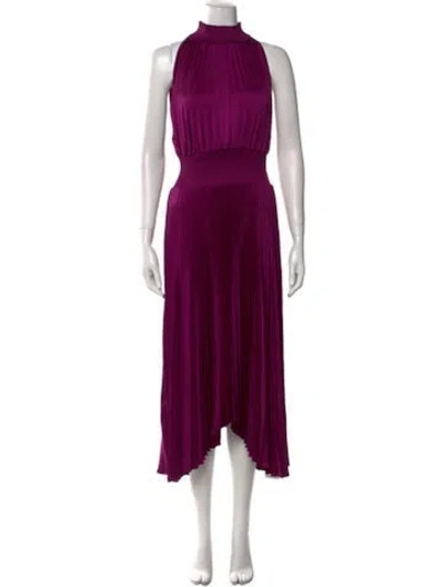 Pre-owned A.l.c Mock Neck Long Dress In Purple