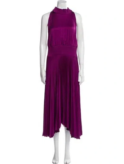 Pre-owned A.l.c Mock Neck Long Dress In Purple