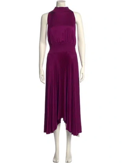 Pre-owned A.l.c Mock Neck Long Dress In Purple