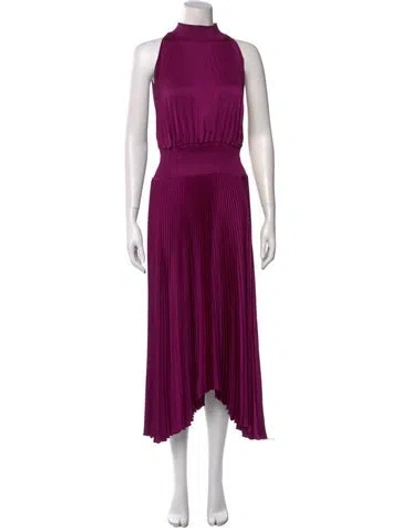 Pre-owned A.l.c Mock Neck Long Dress In Purple