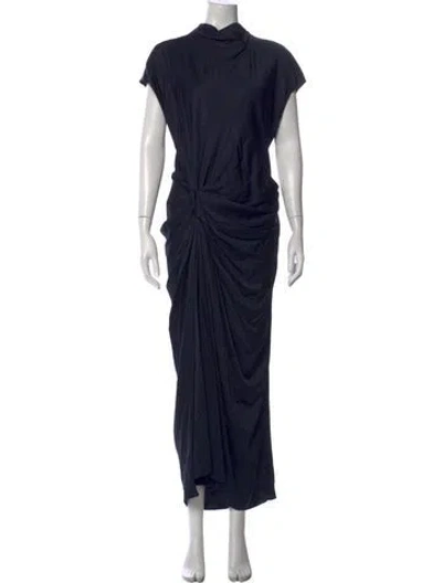 Pre-owned A.l.c Mock Neck Long Dress W/ Tags In Blue
