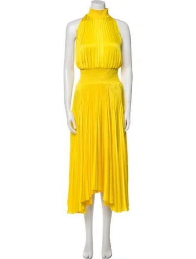 Pre-owned A.l.c Mock Neck Long Dress In Yellow