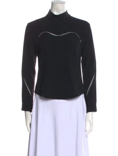 Pre-owned A.l.c Mock Neck Long Sleeve Sweatshirt W/ Tags In Black