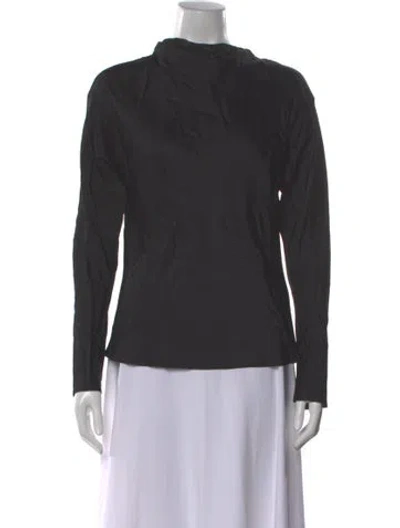 Pre-owned A.l.c Mock Neck Long Sleeve Top In Gray