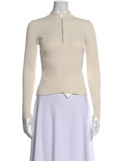 Pre-owned A.l.c Mock Neck Long Sleeve Top In Neutral