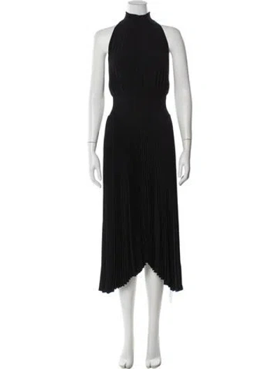 Pre-owned A.l.c Mock Neck Midi Length Dress In Blue