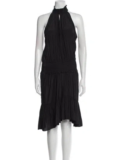 Pre-owned A.l.c Mock Neck Midi Length Dress In Multi