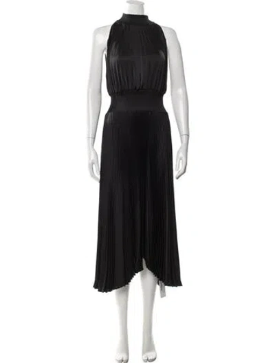 Pre-owned A.l.c Mock Neck Midi Length Dress W/ Tags In Black