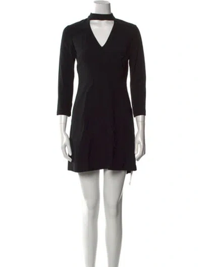 Pre-owned A.l.c Mock Neck Mini Dress In Black