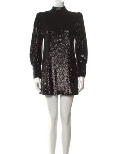 Pre-owned A.l.c Mock Neck Mini Dress In Black