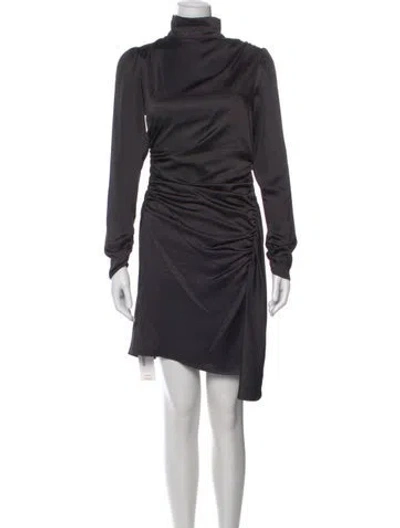 Pre-owned A.l.c Mock Neck Mini Dress In Black