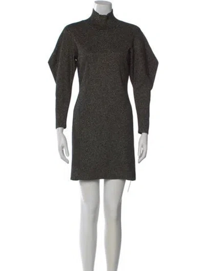 Pre-owned A.l.c Mock Neck Mini Dress In Black