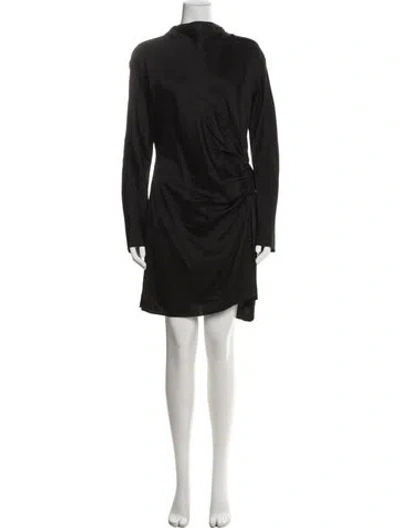 Pre-owned A.l.c Mock Neck Mini Dress In Black