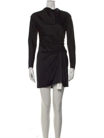 Pre-owned A.l.c Mock Neck Mini Dress In Black